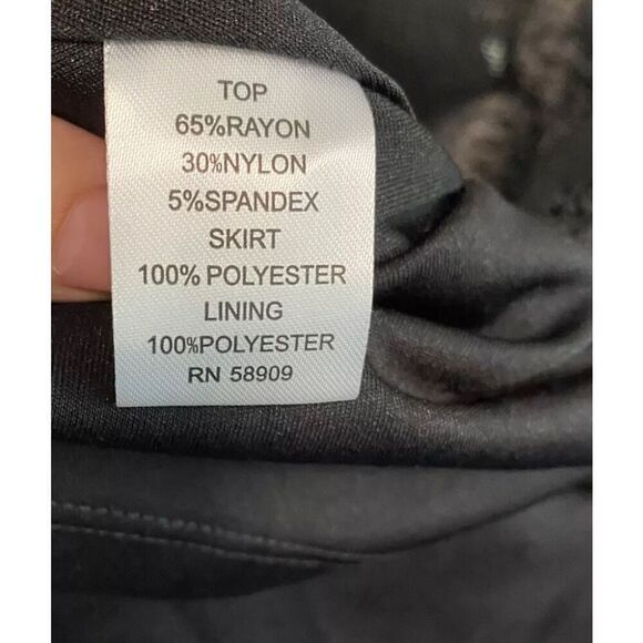 Gianni Bini Women's Off Shoulder Black Midi Cocktail Dress Size M New Tags - Picture 5 of 6